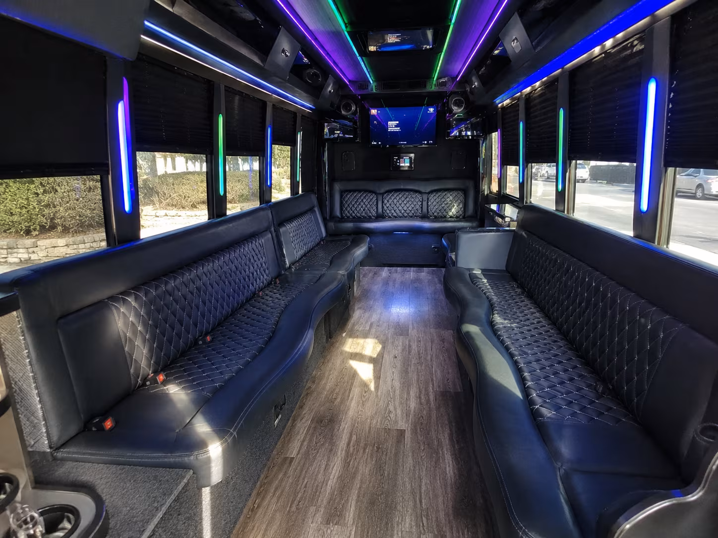 bakersfield 15 passenger party bus interior