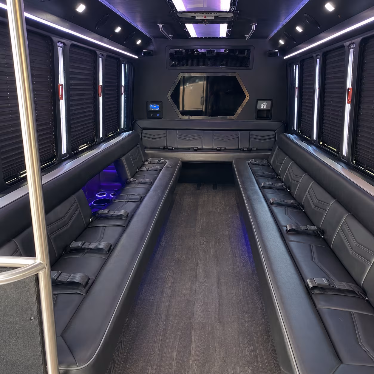 bakersfield 18 passenger party bus interior