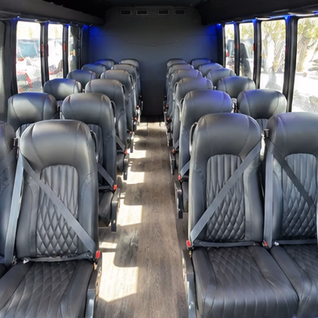 bakersfield 25 passenger minibus interior