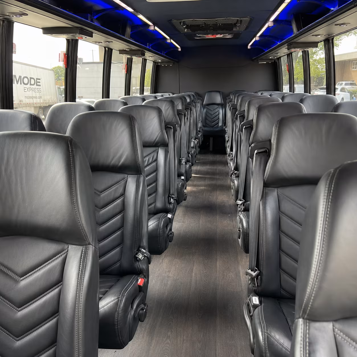 bakersfield 28 passenger minibus inside