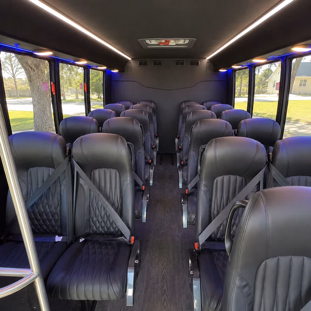 bakersfield 35 passenger minibus interior