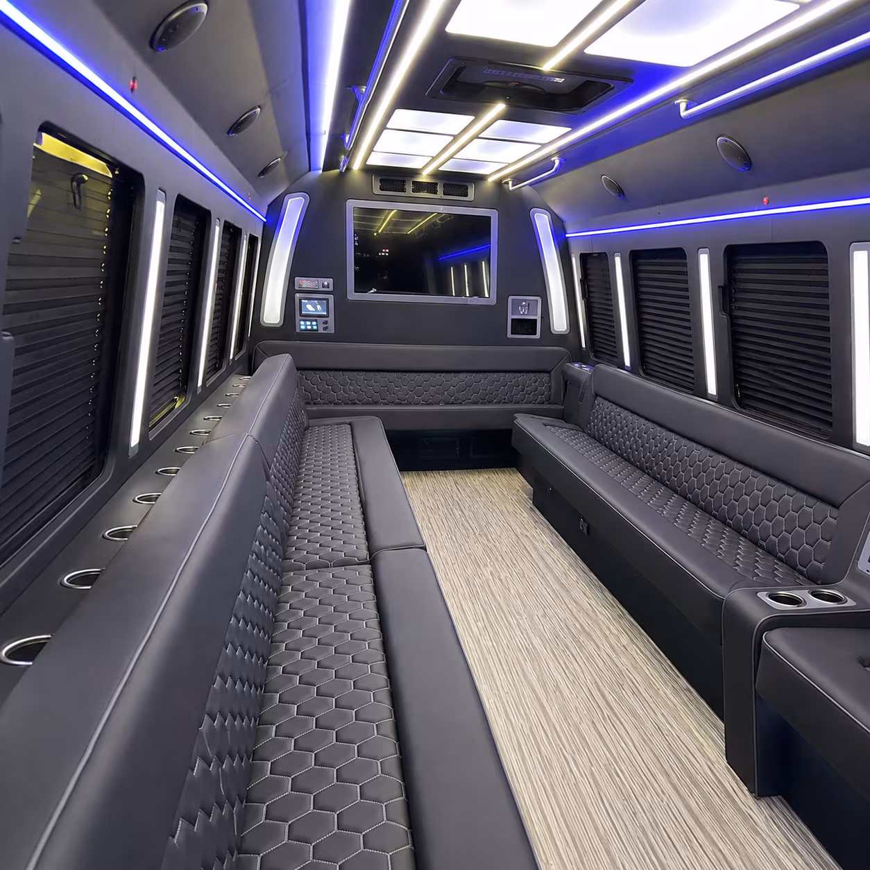 bakersfield 40 passenger party bus inside