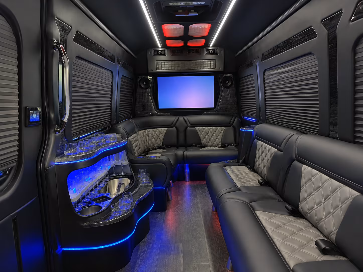 bakersfield 40 passenger party bus interior