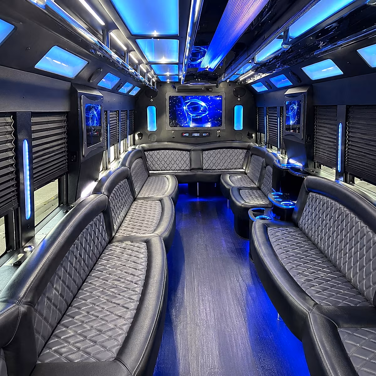 bakersfield 50 passenger party bus interior