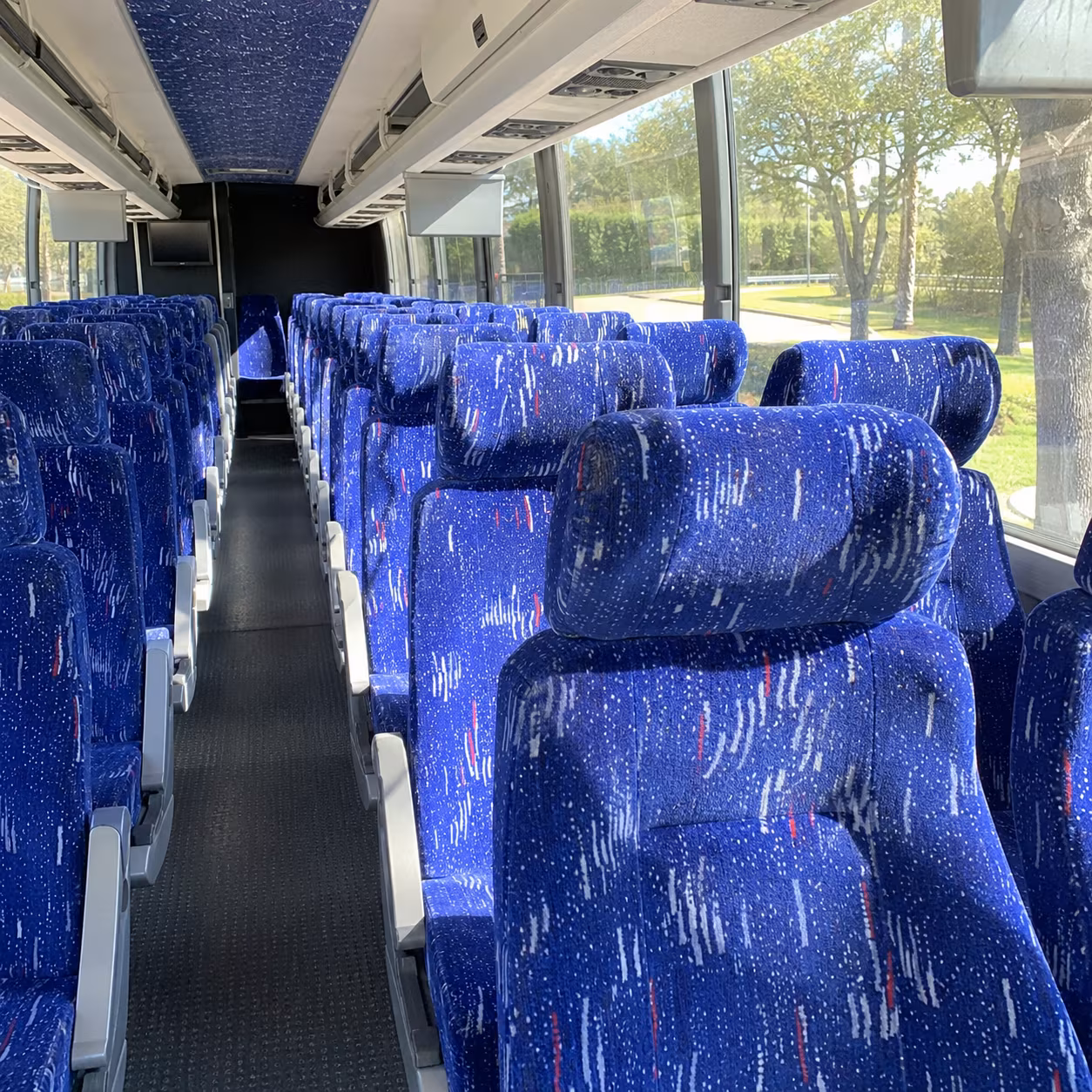 bakersfield 56 passenger charter bus interior
